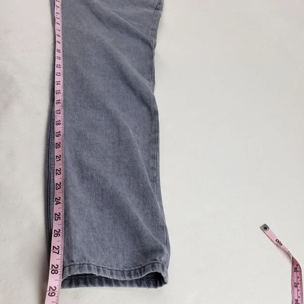 Everlane Relaxed Straight Leg Jean Womens 29 Long Gray Organic Cotton Button Fly